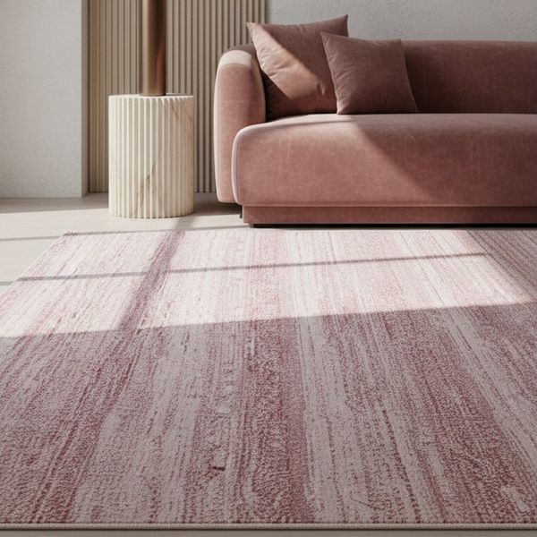 KADIMA DESIGN Teppich INN Wohnzimmer Schlafzimmer Waschbar Wohnzimmerteppich Esszimmer, Läufer, Höhe: 8 mm, Pink, 80x150 cm, Strapazierfähig Fußbodenheizung Uni Waschbar
