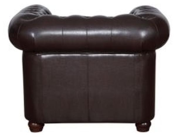 Chesterfield Sessel 1 Sitzer in Kunstleder Vintage braun