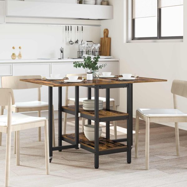 vidaXL Esstisch 122 x 80 x 76,5 cm Holzwerkstoff Geräucherte Eiche 8006039