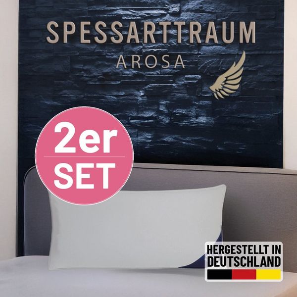 SPESSARTTRAUM 3-Kammer-Kopfkissen Arosa Sparset, Rückenschläfer, Seitenschläfer, Kissen 40x80, 80x80 cm & weitere Größen