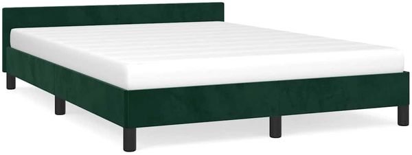 Doppelbett, Bettgestell Modernen ohne Matratze Dunkelgrün 140x200 cm Samt d2371e