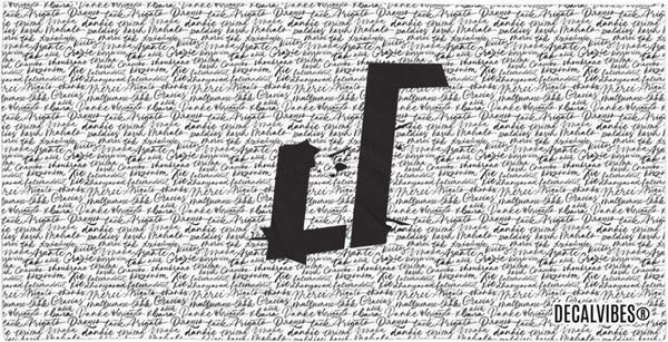 DECALVIBES Handtuch Badetuch 76 x 152 cm Multilingual Calligraphy