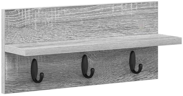 vidaXL Wandmontierter Kleiderständer Grau Sonoma 40 x 10.5 x 18 cm 874384