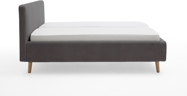 Polsterbett >Mattis mit BK< Liegefläche 160x200 cm, Poso Grau, Stellmaß: 181x105x218cm (BxHxT) Bild 6