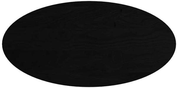 vidaXL Tischplatte Dunkelbraun 120x60x2 cm Massivholz Eiche Oval 4009055