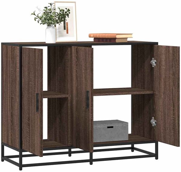 vidaXL Sideboard Braun Eichen-Optik 94x35x76 cm Holzwerkstoff 849008