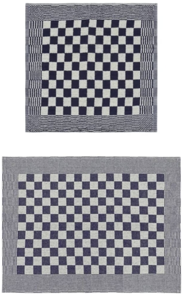 vidaXL 50-tlg. Handtuch-Set Blau und Weiß Baumwolle 136290