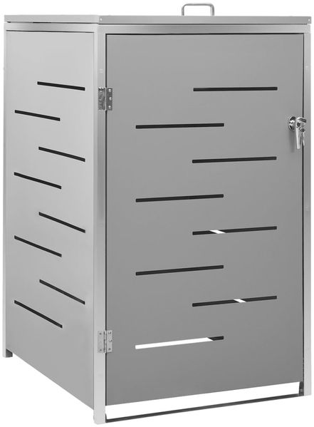 vidaXL Mülltonnenbox für 1 Tonne 69x77,5x112,5 cm Edelstahl 149558 Bild 2