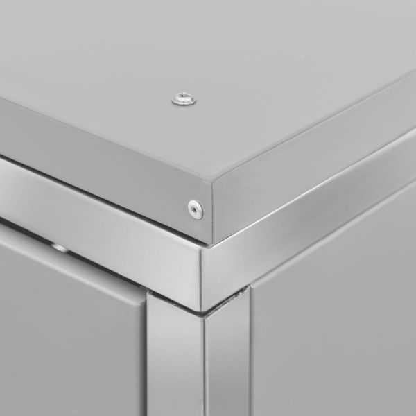 vidaXL Mülltonnenbox für 1 Tonne 69x77,5x112,5 cm Edelstahl 149558 Bild 10