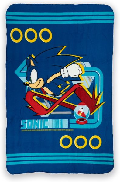 Sonic Decke Weiche Fleecedecke 100x140 cm für Kinder & Erwachsene