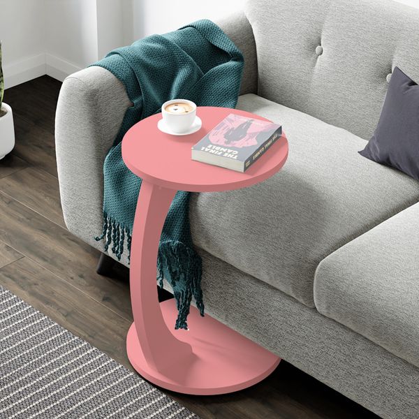 Beistelltisch Holeby 56 x Ø 38 cm Rosa [en. casa]
