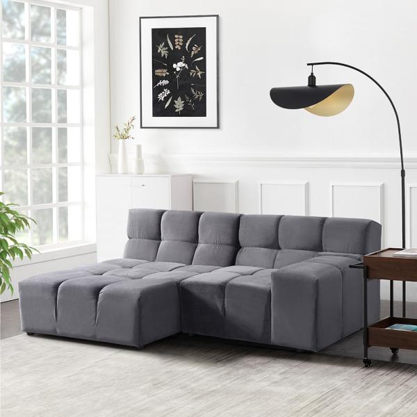 HOME DELUXE Modulares Sofa ORLENA - Anthrazit 204 x 148 cm