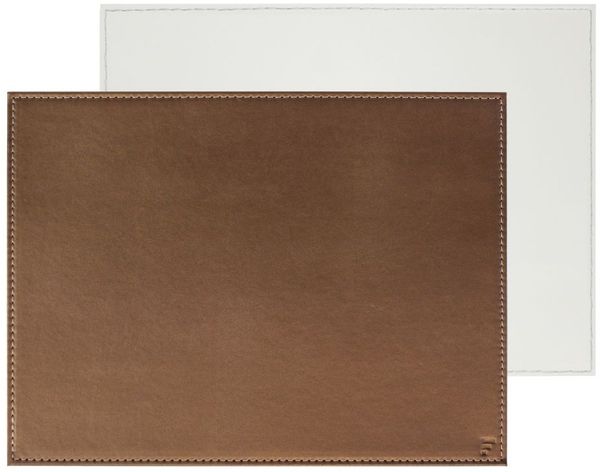 Freeform Duo Platz-Set 40x30 cm Bronze / Weiß