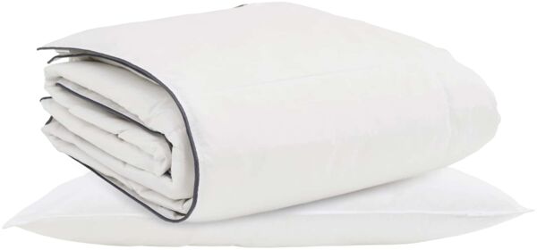 vidaXL Winterbettdecke mit Kissen 2 pcs Weiß Daunenfeder 3376167 Bild 2