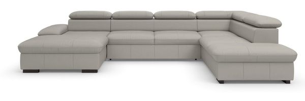 Home affaire Wohnlandschaft Alberto U-Form, mit Kopfteilverstellung, wahlweise mit Bettfunktion
