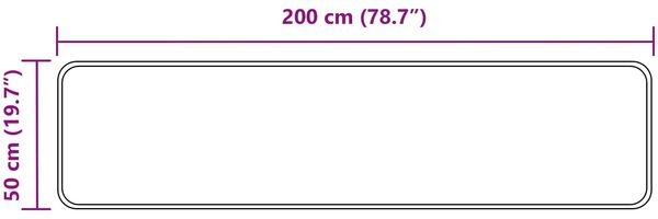 vidaXL Teppichläufer MARSA Grau 50 x 200 cm Polyester und PVC 42023346 Bild 7