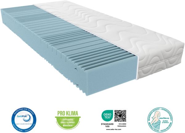 BeMeo Kaltschaum 21 cm Komfort-Höhe Größe 80 x 200 cm Härtegrad H2 (0 kg - 100 kg) Bild 2