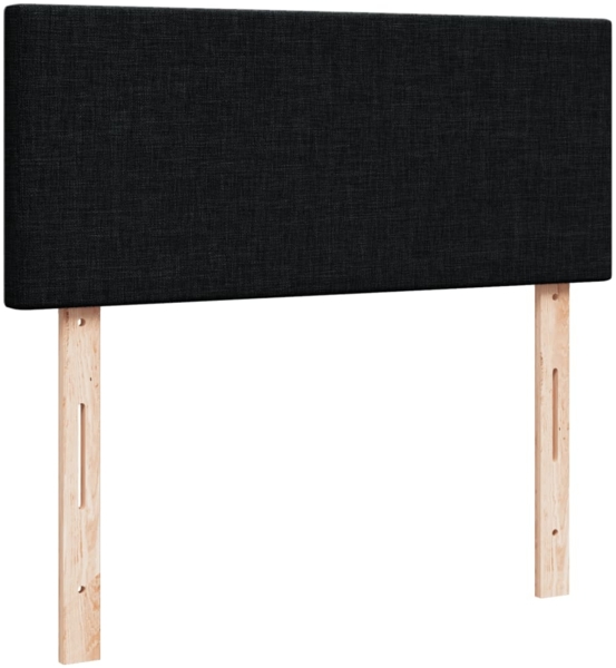 vidaXL Boxspringbett mit Matratze Schwarz 120x190 cm Stoff 3285822 Bild 6