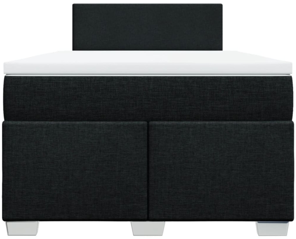 vidaXL Boxspringbett mit Matratze Schwarz 120x190 cm Stoff 3285822 Bild 3