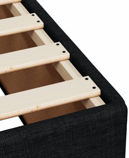 vidaXL Boxspringbett mit Matratze Schwarz 120x190 cm Stoff 3285822 Bild 10