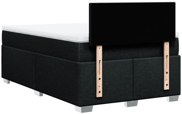 vidaXL Boxspringbett mit Matratze Schwarz 120x190 cm Stoff 3285822 Bild 5