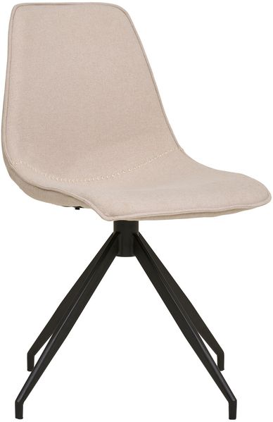 House Nordic Esszimmerstuhl mit Drehgelenk, sand, schwarze Beine, HN1230 - 2er set