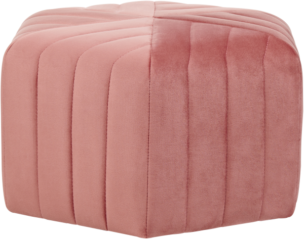 Pouf MURIETTA Rosa Samtstoff 53 cm 48 cm