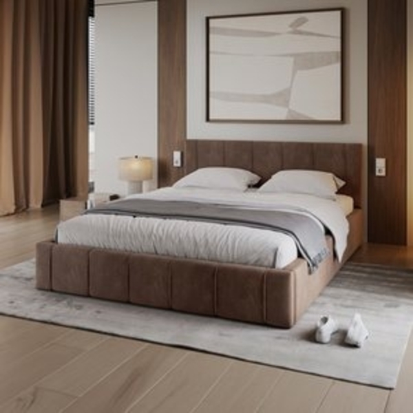 FDM Polsterbett FLORIDA Bettgestell 90x200, 120x200, 140x200, 160x200, 180x200cm (Polsterbett modern mit Bettkasten MADE IN EU - mit hochwertigem Velours Bezug, verfügbar 90x200 120x200 140x200 160x200 180x200cm, Bettrahmen, Bett, mit großen gepolstert... Bild 6