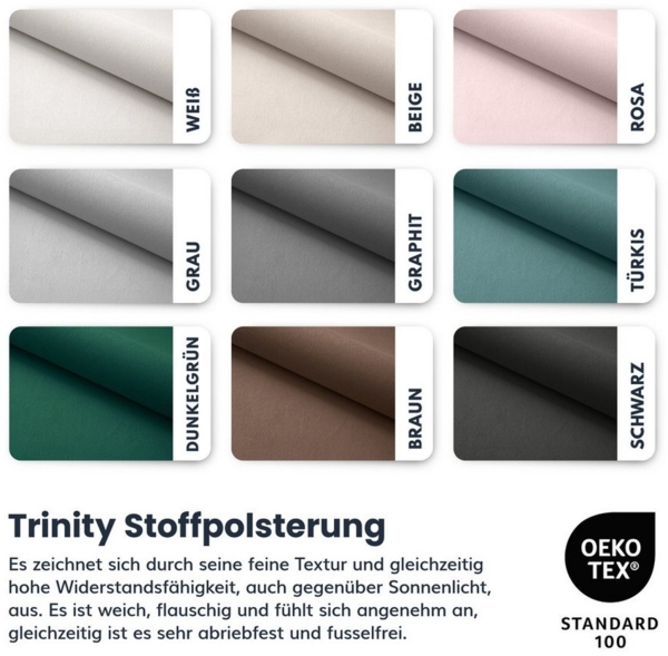 FDM Polsterbett FLORIDA Bettgestell 90x200, 120x200, 140x200, 160x200, 180x200cm (Polsterbett modern mit Bettkasten MADE IN EU - mit hochwertigem Velours Bezug, verfügbar 90x200 120x200 140x200 160x200 180x200cm, Bettrahmen, Bett, mit großen gepolstert... Bild 3