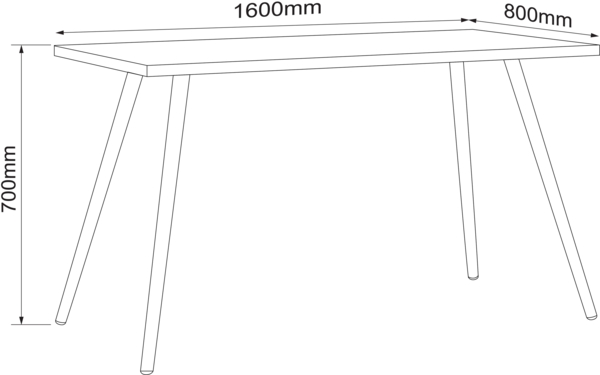 VCM Schreibtisch Salia 920606 Sonoma-Eiche H. 70 x B. 160 x T. 80 cm Bild 3