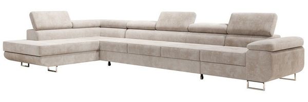 Luxusbetten24 Schlafsofa Designer Sofa Maxi in Cord, mit Schlaffunktion und Stauraum