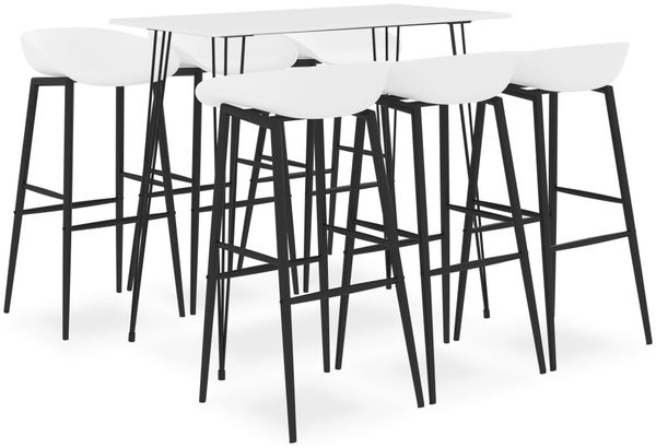 vidaXL 7-tlg. Bar-Set Weiß 3057424