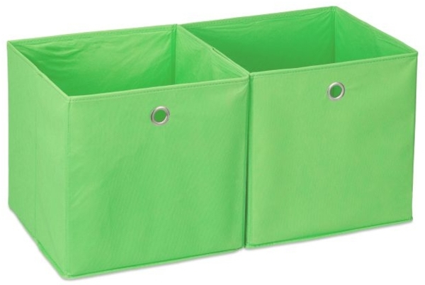 6 x Aufbewahrungsbox Stoff grün 10031281