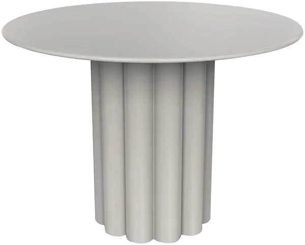 Vente-unique - WODOLI Beistelltisch Metall GrauBeigeWeiß - B 63 cm x H 45,5 cm x L 63 cm