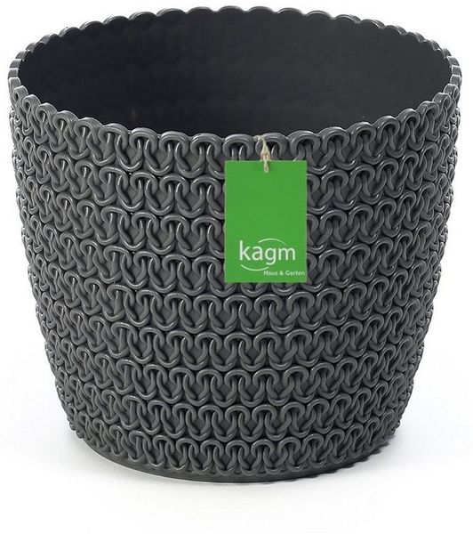 KAGM Blumentopf Übertopf Pflanztopf Strickstruktur sehr dekorativ