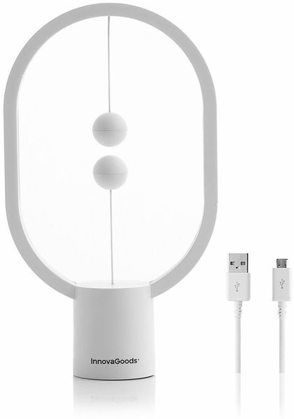 InnovaGoods® Balanceleuchte mit magnetischem Schalter Magilum, beleuchten Sie Ihr Zuhause auf originelle und elegante Weise, und magnetischem Schalter, ideal für zuhause, Weiß