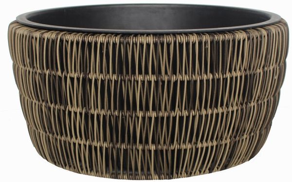 TrendLine Polyrattan Schale Ø 44 x 21 cm mit Einsatz