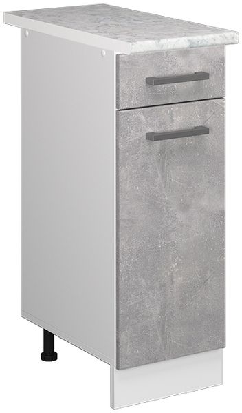 Unterschrank R-Line Beton 30 cm mit Schublade, mit Arbeitsplatte Vicco