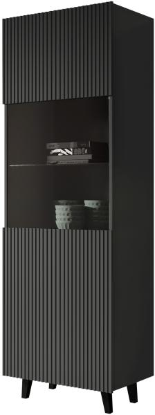 Mirjan24 'Vailbo' Hochvitrine, MDF Grey/Anthrazit, 183 x 42 x 60 cm