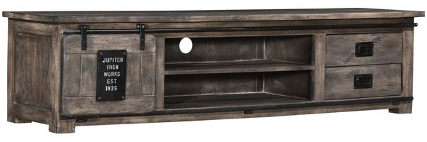 TV-Board Mango 200x55x50 grau lackiert RAILWAY #236