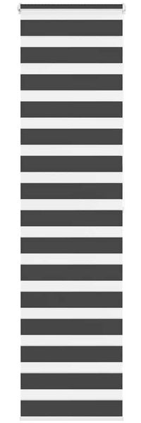 Doppelrollo Duo-Rollo Schwarz 55x200 cm Stoffbreite 50,9 cm Polyester
