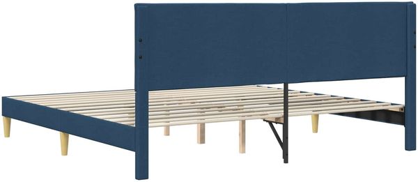 vidaXL Bettrahmen mit Kopfteil Blau 180 x 200 cm Stoff 42027605 Bild 6
