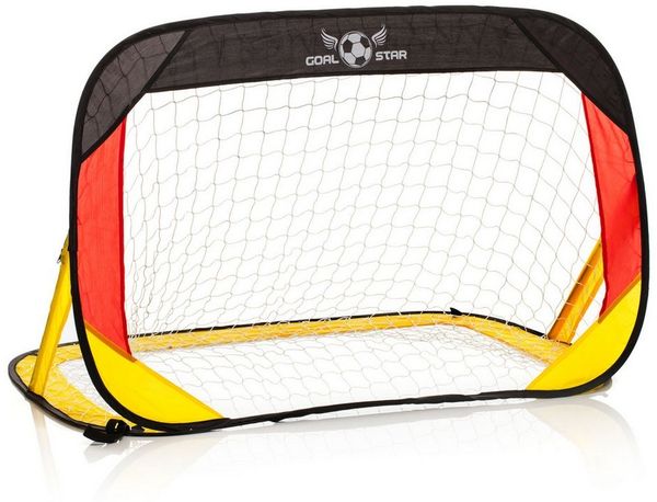 Goods+Gadgets Fußballtor Popup Fußballtor–Automatik Fußballtor für Kinder & Garten 120 x 80 x 80 cm (2 St)