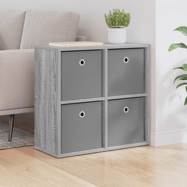 vidaXL Sideboard mit Schubladen Graues Sonoma 59,5 x 27 x 57 cm 8000537