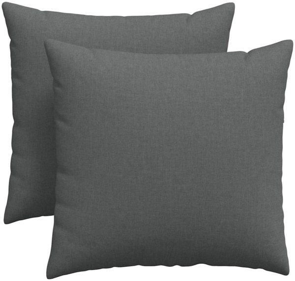 vidaXL Sofakissen 2 Stück Dunkelgrau 45 x 45 cm Stoff 42013912 Bild 1