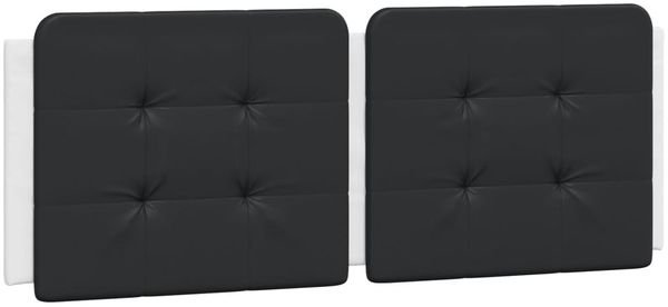 Doppelbett, Bettgestell Modernen ohne Matratze Weiß und Schwarz 140x190 cm Kunstleder d2685e Bild 5