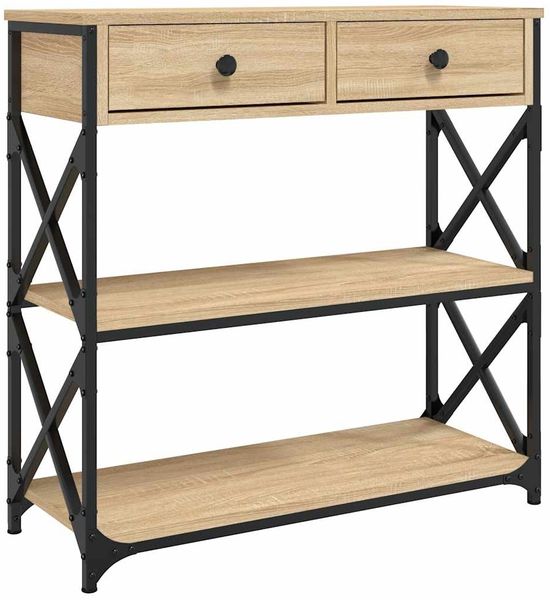 Konsolentisch, Beistelltisch, Konsole Sonoma-Eiche 75x28x75 cm Holzwerkstoff