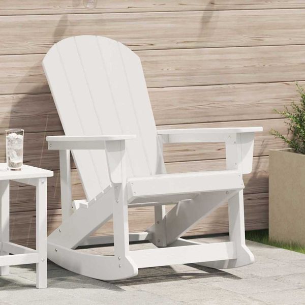vidaXL Adirondack-Schaukelstuhl Weiß 92 x 73,5 x 92 cm HDPE 42006625