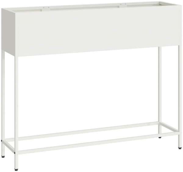 vidaXL Hochbeet Gartenpflanzer Weiß 100 x 26 x 82 cm Stahl 865877