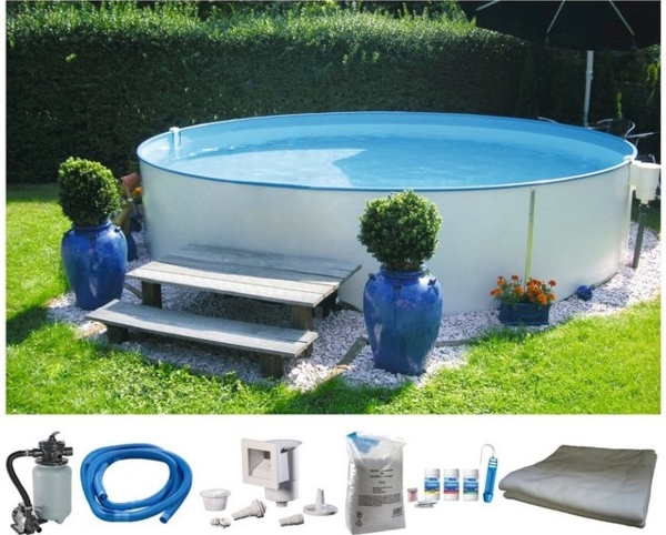 my POOL BWT Rundpool PREMIUM inkl. umfangreichem Zubehör (Komplett-Set, 6-tlg), Höhe 120 cm, in verschiedenen Größen erhältlich Bild 4